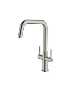 Topaz U Spout Sink Mixer Brushed Nickel