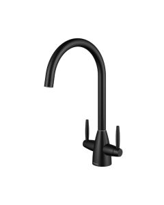 Tutti Twin Lever Mixer Tap Black Velvet