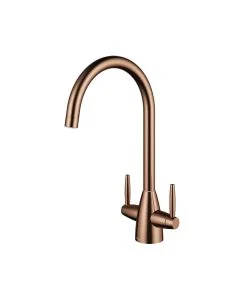 Tutti Twin Lever Mixer Tap Regency Copper