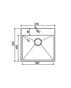 Urban 1 Medium Bowl Kitchen Sink Stainless Steel