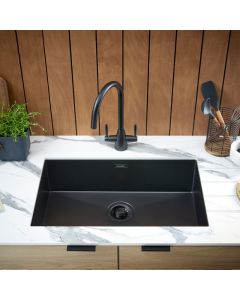 Volta PVD VL650BL Undermount 1 Bowl Sink Matt Black