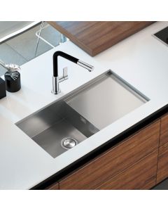 Vortex Undermount Small Bowl Sink Stainless Steel