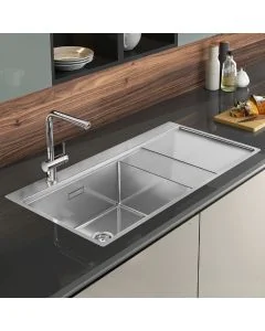Xeron 105 1 Bowl RHD Inset Sink Stainless Steel