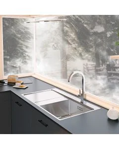 Xeron 86 1 Bowl LHD Inset Sink Stainless Steel
