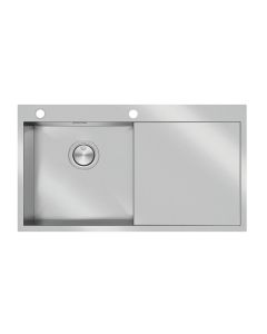 Zenith 1 Bowl RHD Inset Sink Stainless Steel