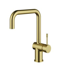 Zodiac D Spout Sink Mixer Artisan Brass