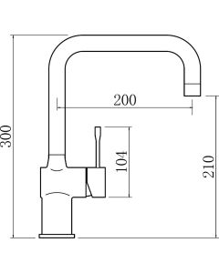 Zodiac D Spout Sink Mixer Artisan Brass