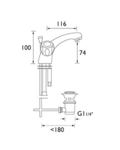 Club Utility Basin Mixer