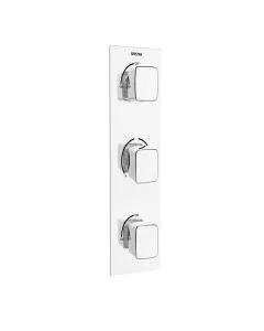 Bristan Cobalt Thermostatic Recessed Dual Control Valve with Twin Stopcocks