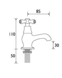 Colonial Bath Taps Chrome