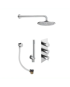 Kio 3-Way Thermostatic Shower Pack Chrome