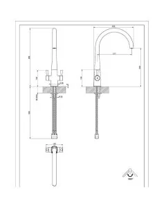Corona Sink Mixer Brushed Nickel