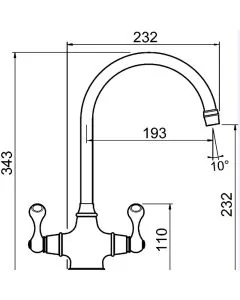Coriolis Kitchen Mixer Tap - Brushed Nickel