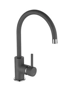 Courbe Curved Spout Sink Mixer Grey