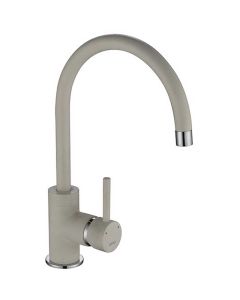 Courbe Curved Spout Sink Mixer White