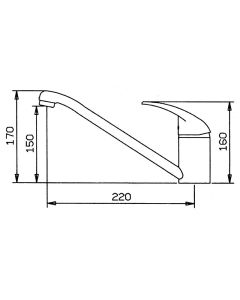 Creta Monobloc Kitchen Mixer Tap