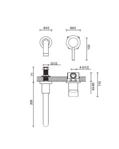 Fusion Basin 2 Hole Set