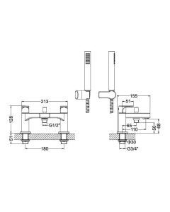 Style Bath Shower Mixer With Kit
