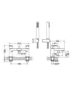 Style Bath Shower Mixer With Kit