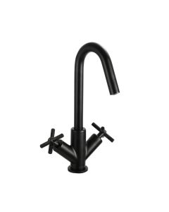 Cruzar Basin Mixer with Clicker Waste Matt Black