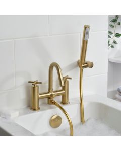 Cruzar Bath Shower Mixer Brushed Brass