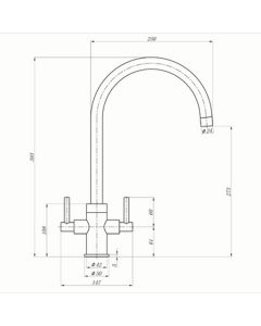 Curvato Slim Lever Sink Mixer