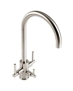 Curvato Trio Water Filter Sink Mixer Brushed Steel