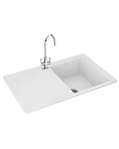 Carron Phoenix Debut 100 1 Bowl Inset Sink Polar White