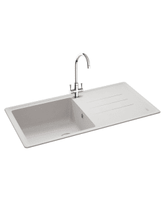 Carron Phoenix Debut 105 1 Bowl Inset Sink Polar White