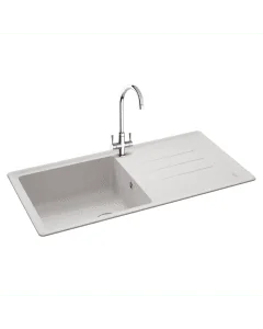Carron Phoenix Debut 105 1 Bowl Inset Sink Polar White