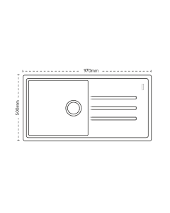 Carron Phoenix Debut 105 1 Bowl Inset Sink Polar White