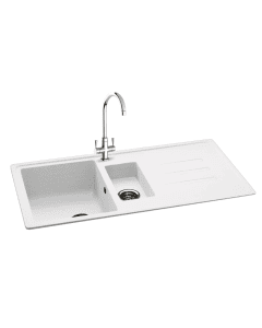 Carron Phoenix Debut 150 1.5 Bowl Inset Sink Polar White