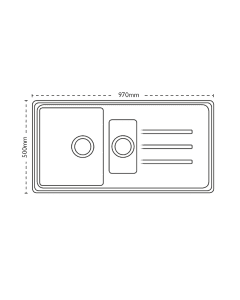 Carron Phoenix Debut 150 1.5 Bowl Inset Sink Polar White
