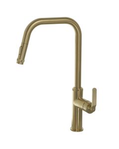 Decor Pull Out Sink Mixer Tap Brushed Brass