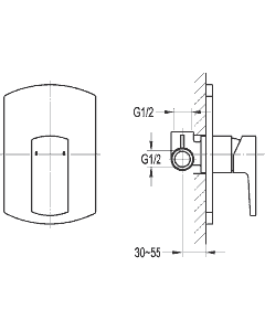 Dekka Manual Concealed Shower Valve