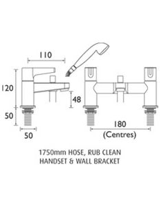 Design Utility Lever Bath Shower Mixer