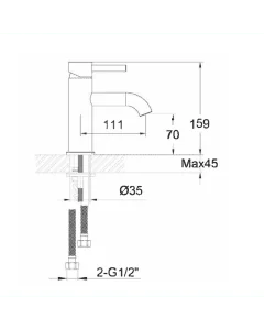 Florence Single Lever Designer Basin Mixer Chrome