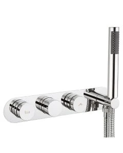 Crosswater Dial 2 Control Bath Valve with Central Trim Landscape and Handset