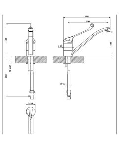 Clearwater Dorman Monobloc Kitchen Sink Mixer