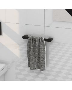 Round 340mm Towel Bar Matt Black