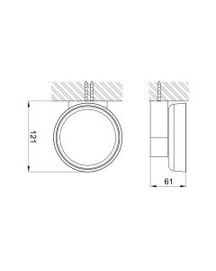 Round Soap Dish Chrome