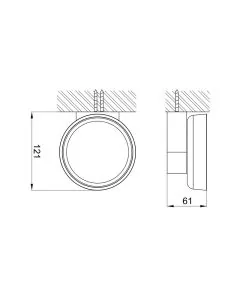 Round Soap Dish Chrome