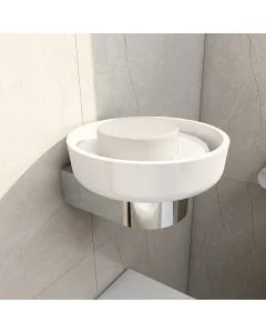 Round Soap Dish Chrome