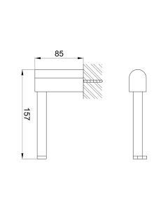 Round Toilet Roll Holder Matt Black