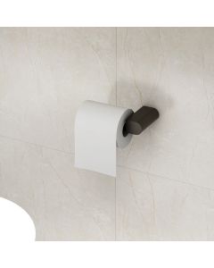 Round Toilet Roll Holder Matt Black