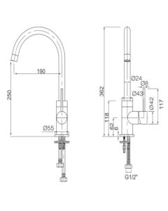 SL3 Side Lever Monobloc Sink Mixer