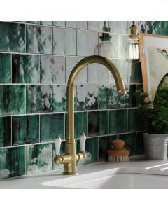 Elegance Mono Sink Mixer Brushed Brass