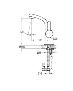 Essence Cloakroom Basin Mixer