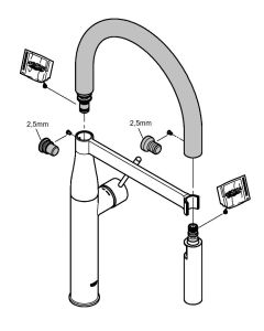Grohe Essence GROHFlexx Kitchen Tap Hose Red 30321DG0