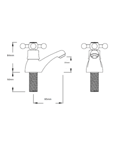 FANTASY BASIN TAPS CHROME